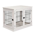 Small Kennel End Table With Two Open Sides And Lockable Door