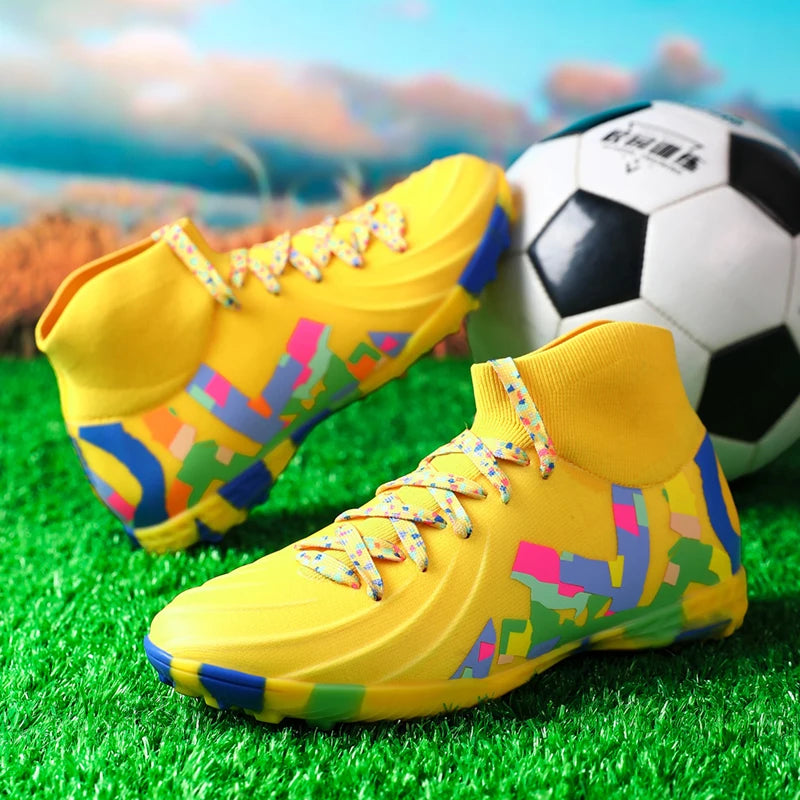 Men's High-Ankle Turf Soccer Boots