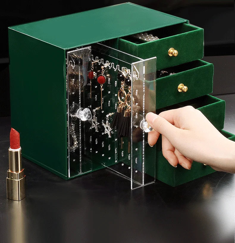Velvet Jewelry Organizer Box