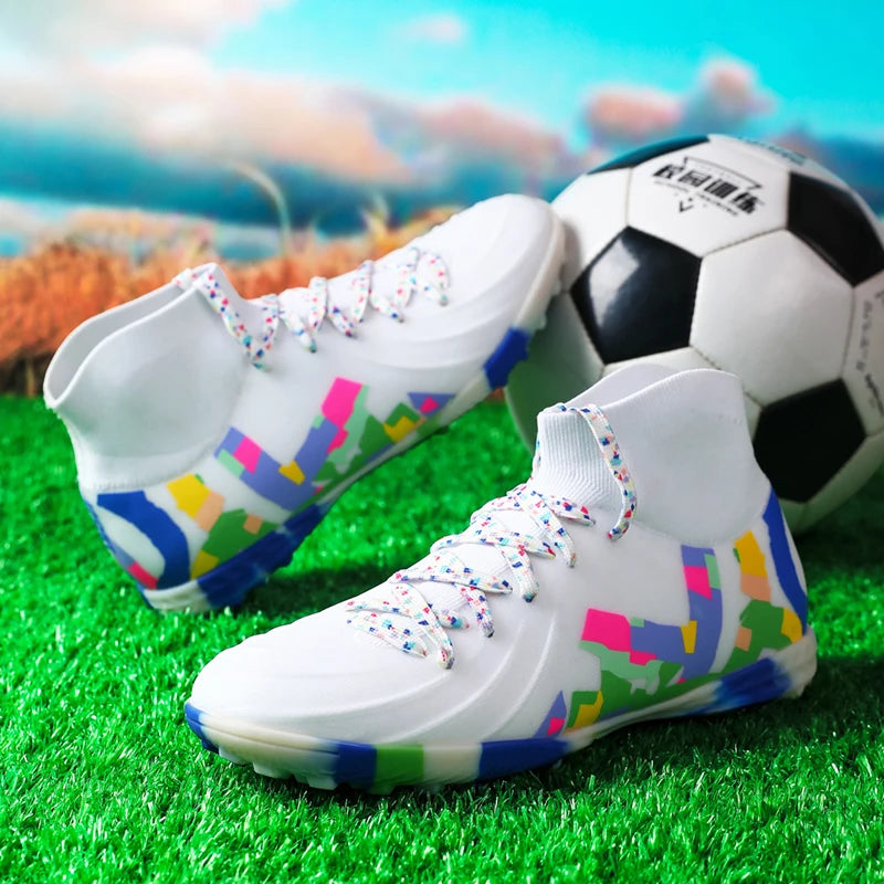 Men's High-Ankle Turf Soccer Boots