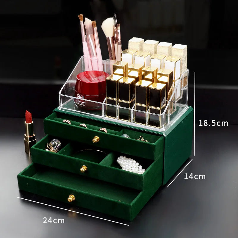Velvet Jewelry Organizer Box