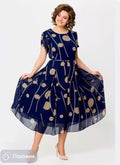 Vintage Polka Dot Midi Dress - Summer Casual Dress