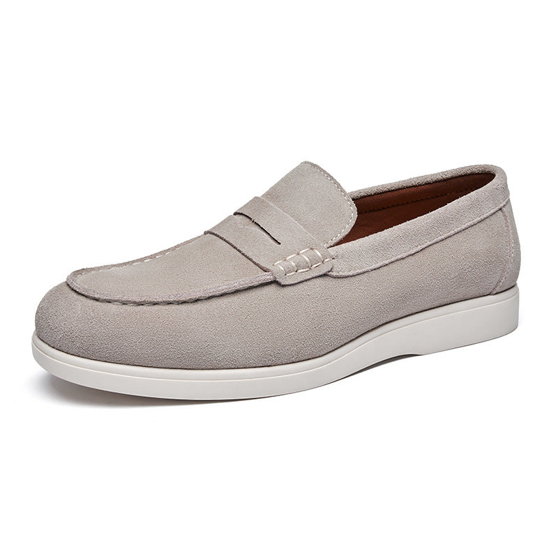 Men's Leather Frosted Loafers