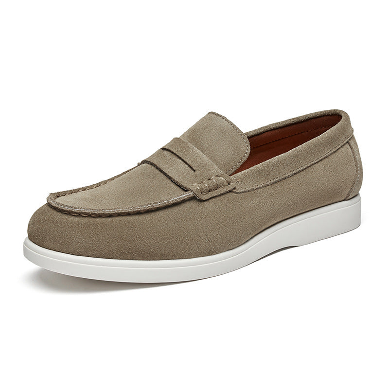 Men's Leather Frosted Loafers