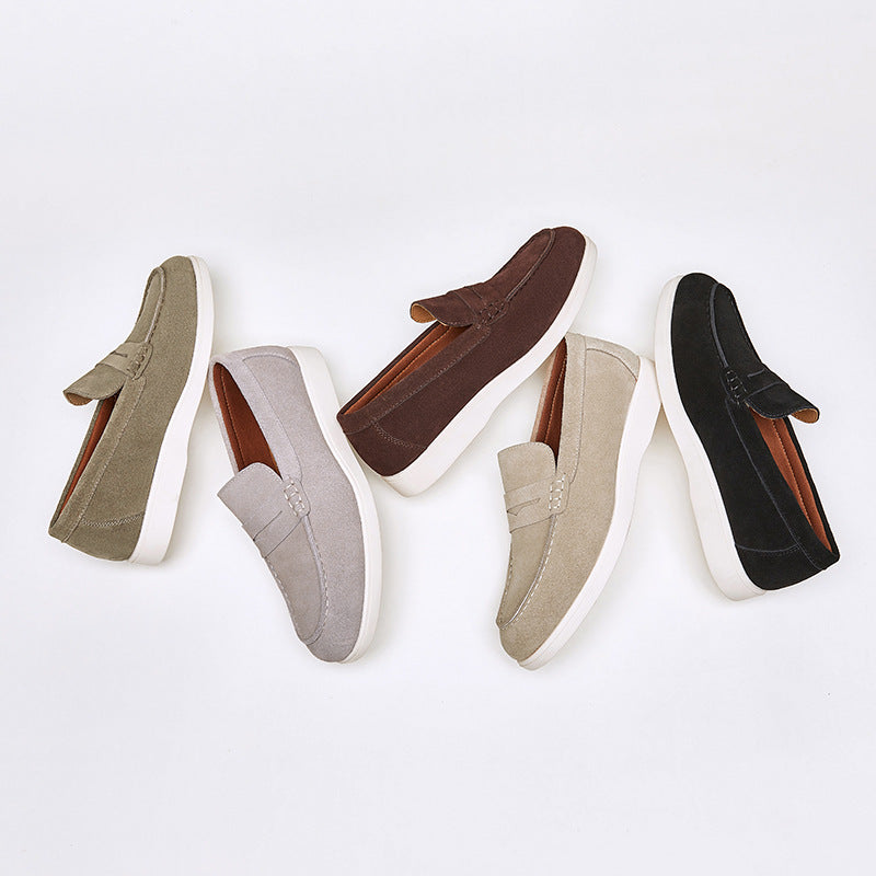 Men's Leather Frosted Loafers