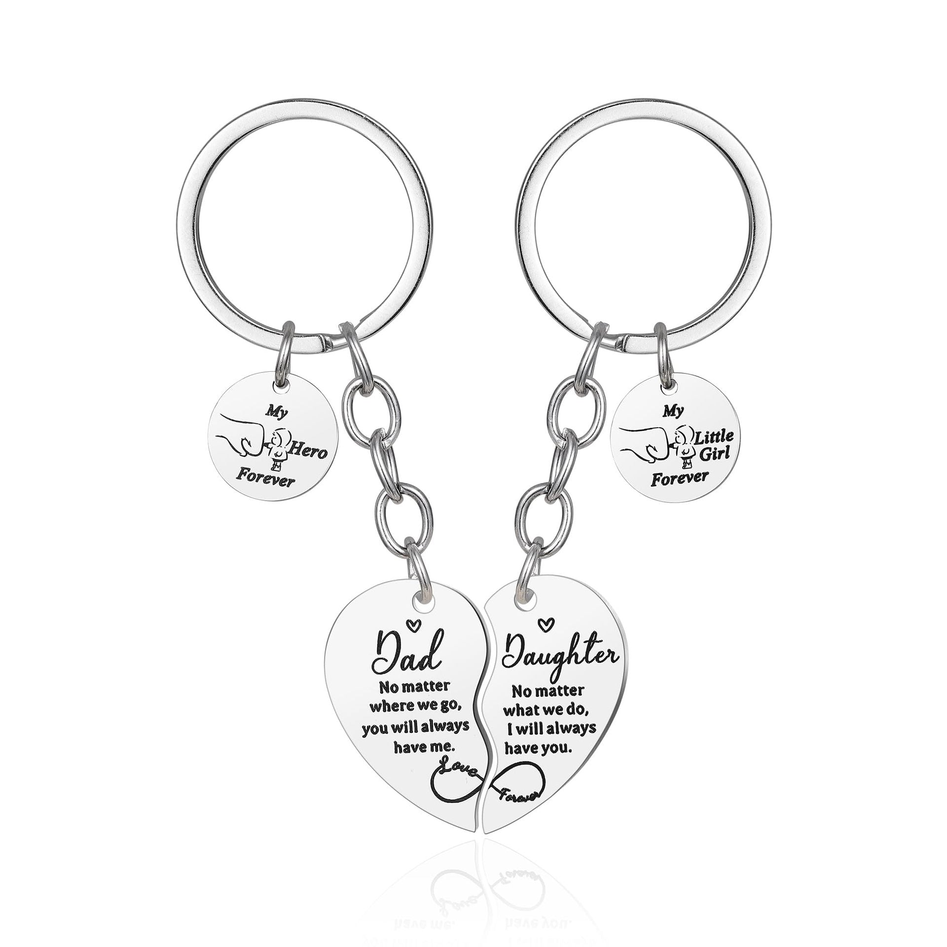 Rose Gold Engraved Flower Keychain