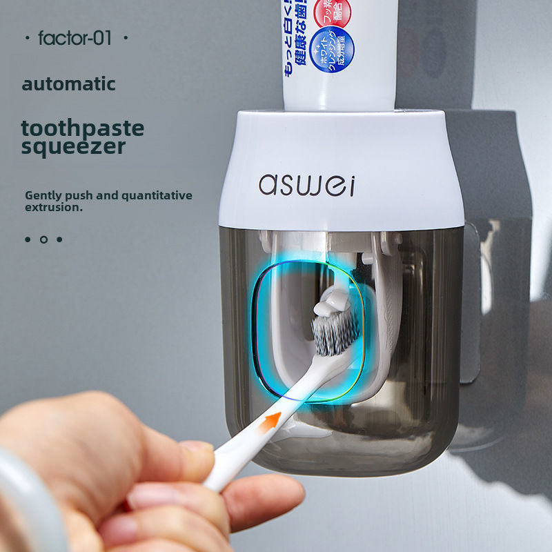 Automatic Toothpaste Squeezer & Toothbrush Holder