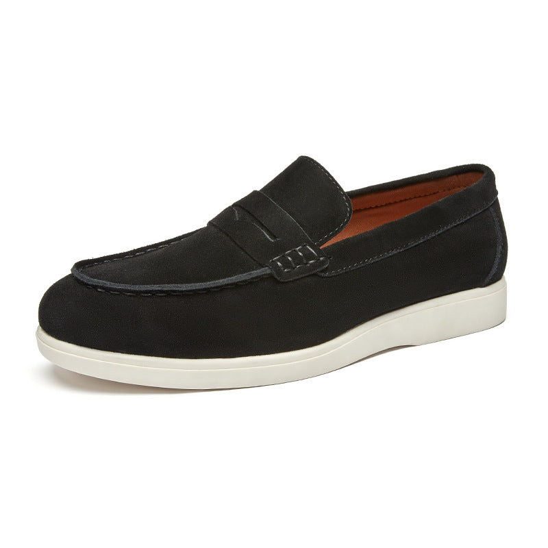 Men's Leather Frosted Loafers