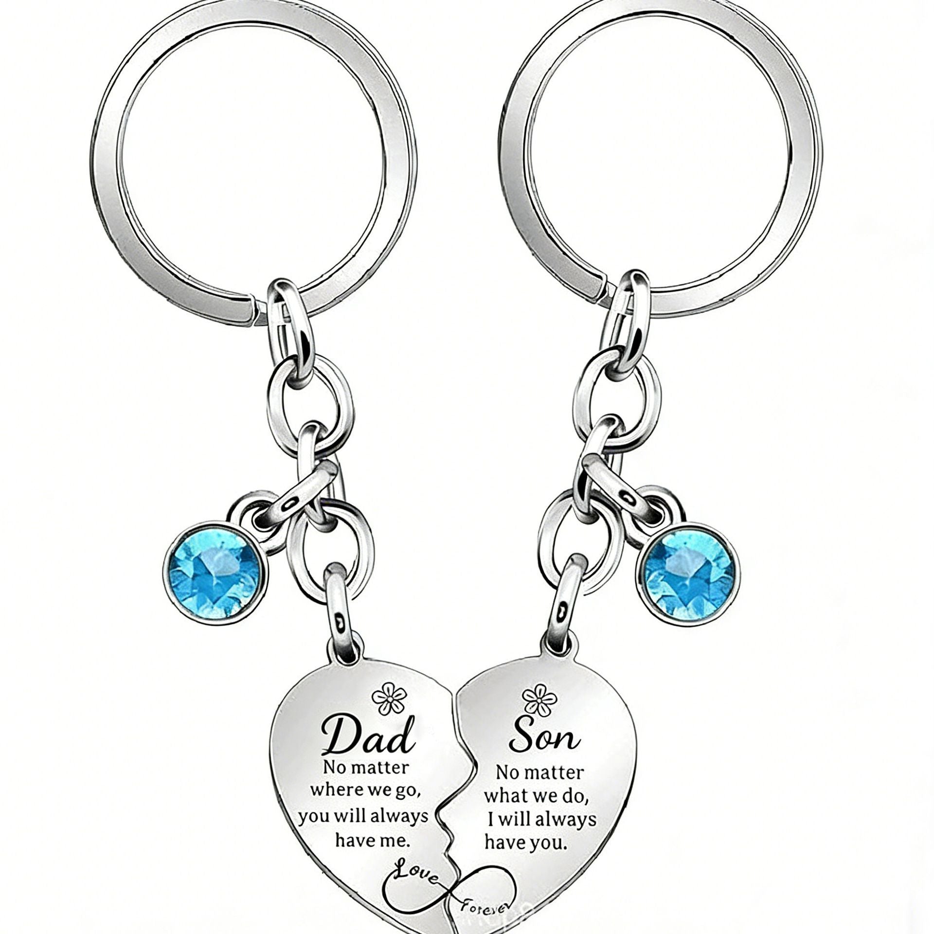 Rose Gold Engraved Flower Keychain