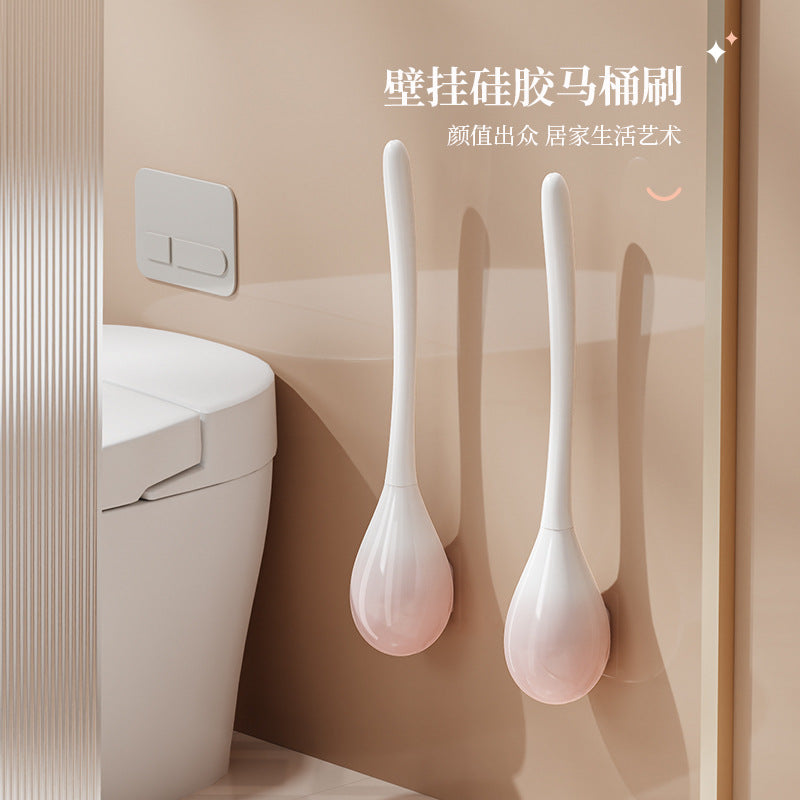 Long-Handle Silicone Toilet Brush