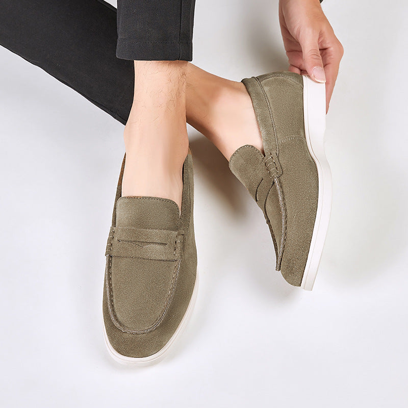 Men's Leather Frosted Loafers