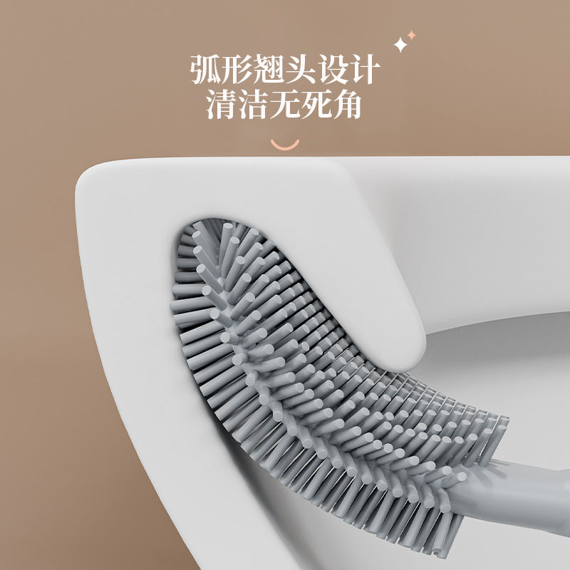 Long-Handle Silicone Toilet Brush