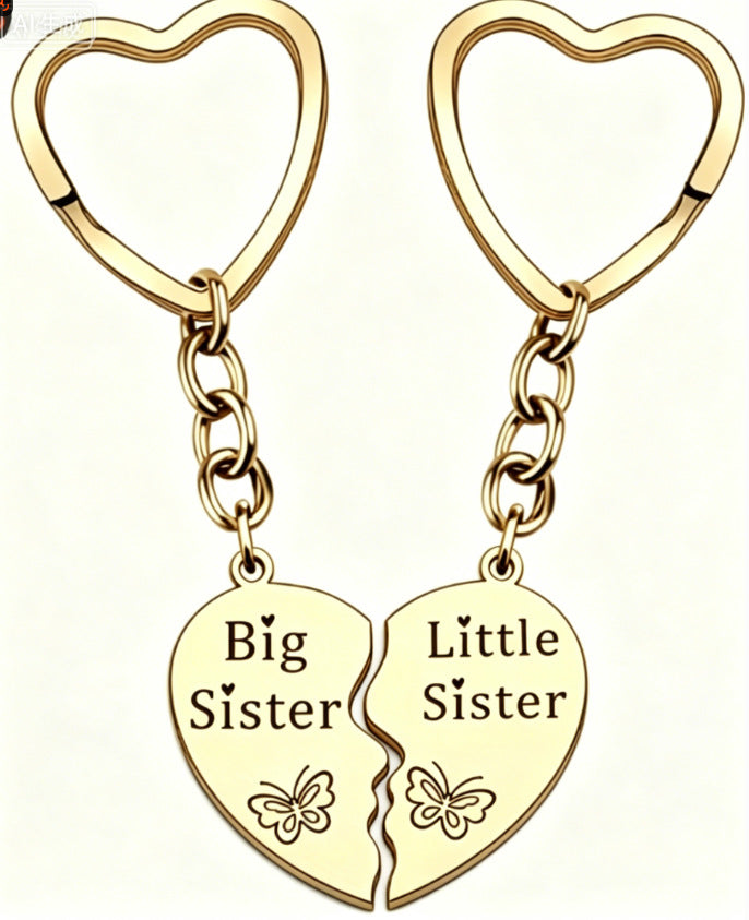Rose Gold Engraved Flower Keychain