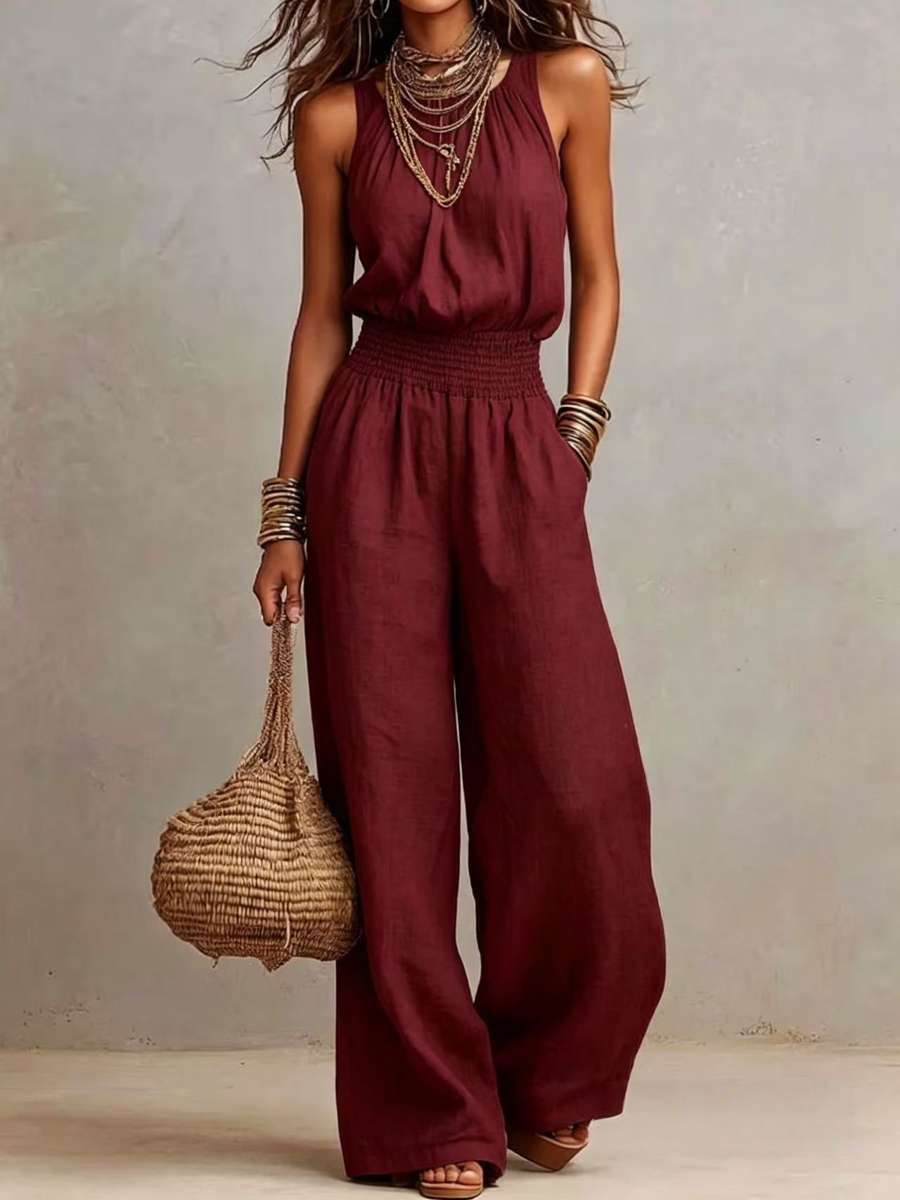 Loose Wide-Leg Overalls for Women