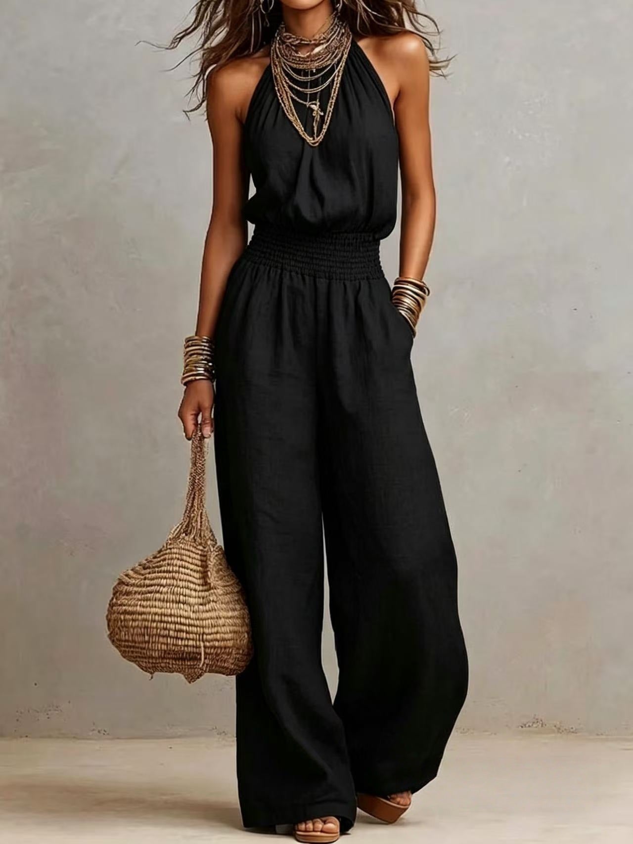 Loose Wide-Leg Overalls for Women