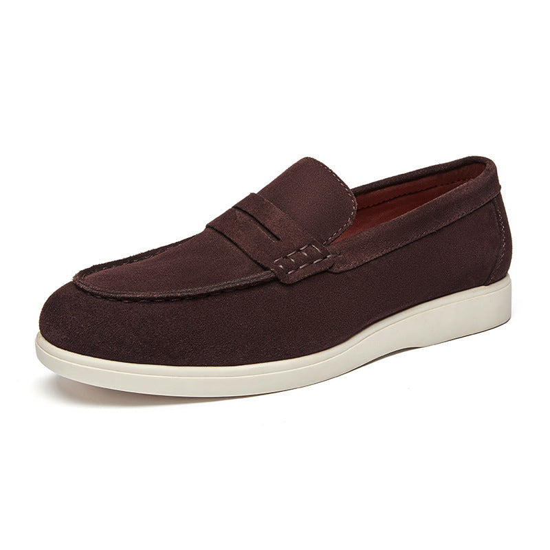 Men's Leather Frosted Loafers
