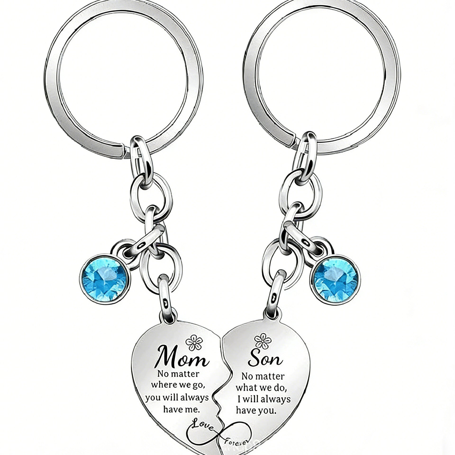 Rose Gold Engraved Flower Keychain