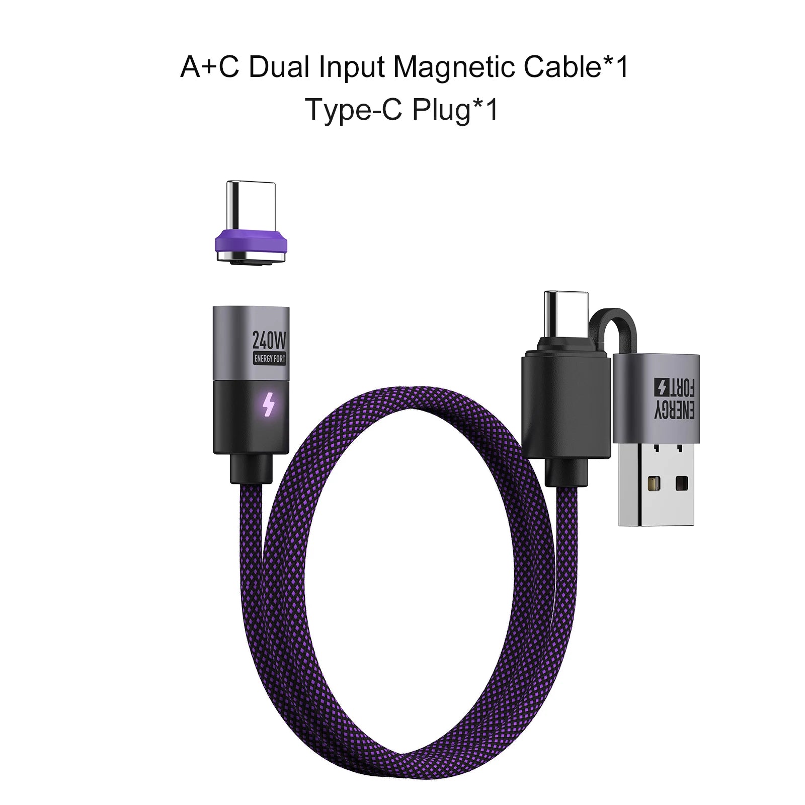 240W Magnetic USB-C Charging Cable - Fast Charge