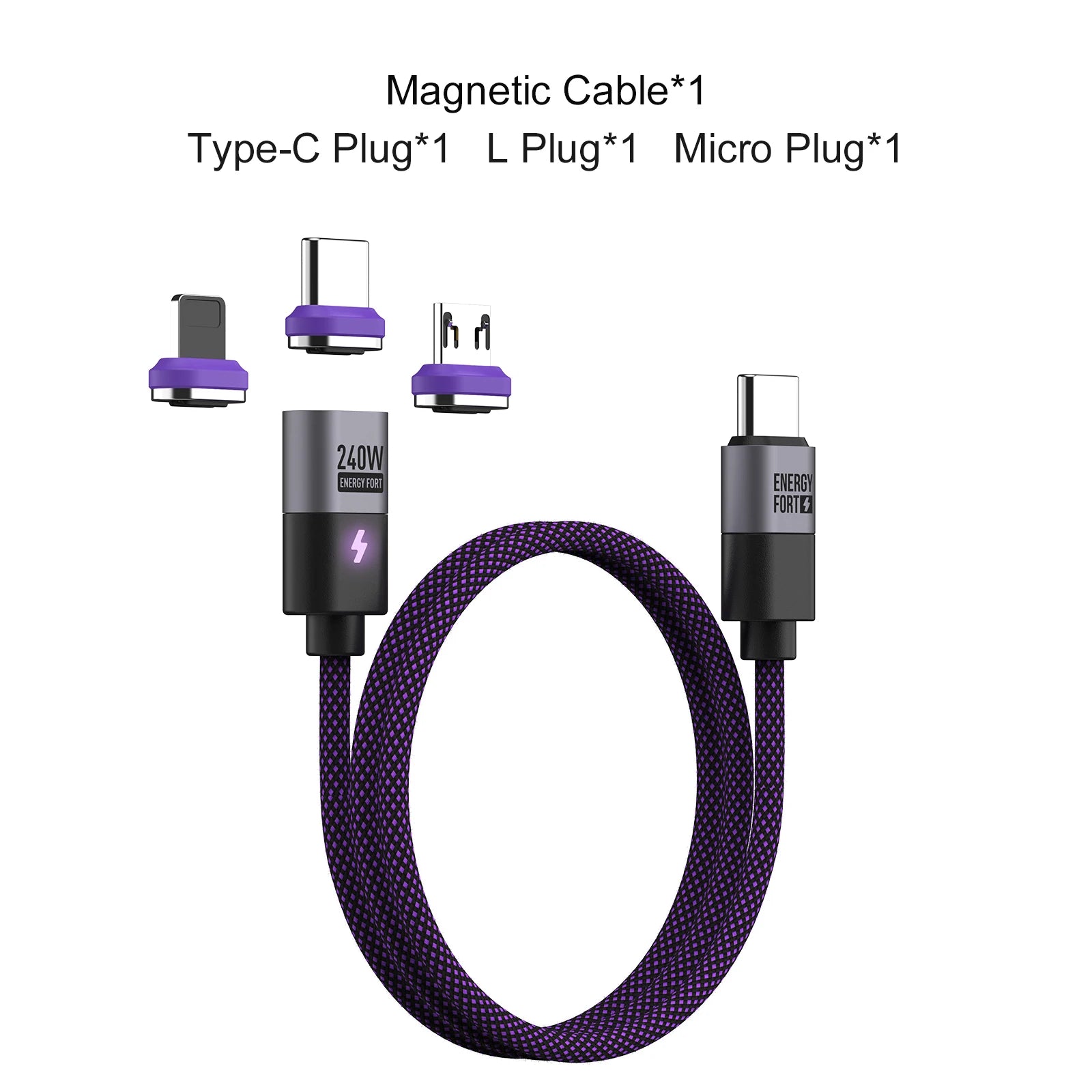 240W Magnetic USB-C Charging Cable - Fast Charge