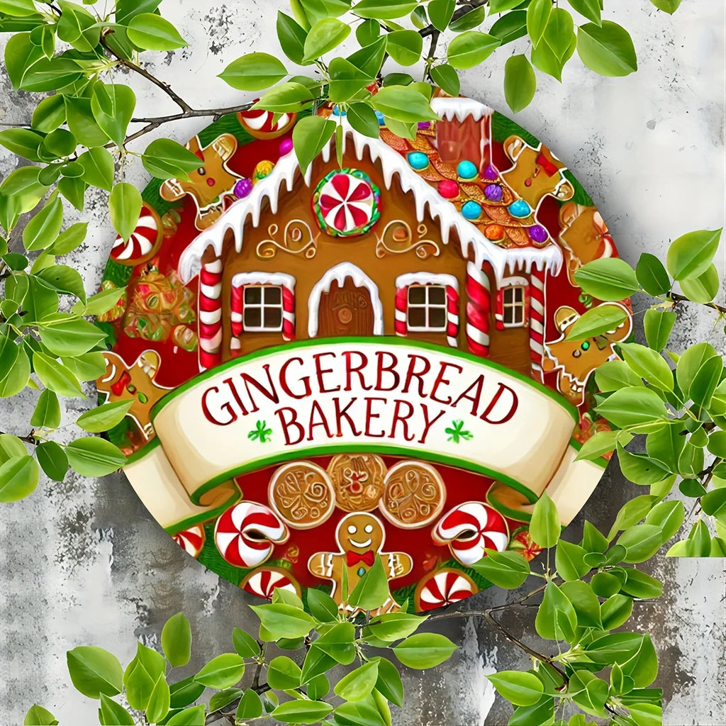 Gingerbread House Wooden Welcome Sign