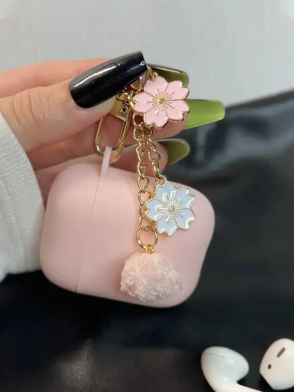 Case for AirPods 1/2/3/4 Earphone Cover Cute Flower Keychain Wireless Earbuds Case for Airpods Pro3/Pro2/Pro Protective Cases