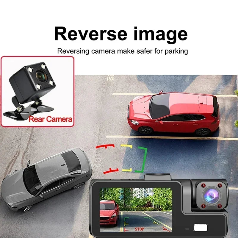 Dual Dash Cam Front and Rear - 1080P with Night Vision