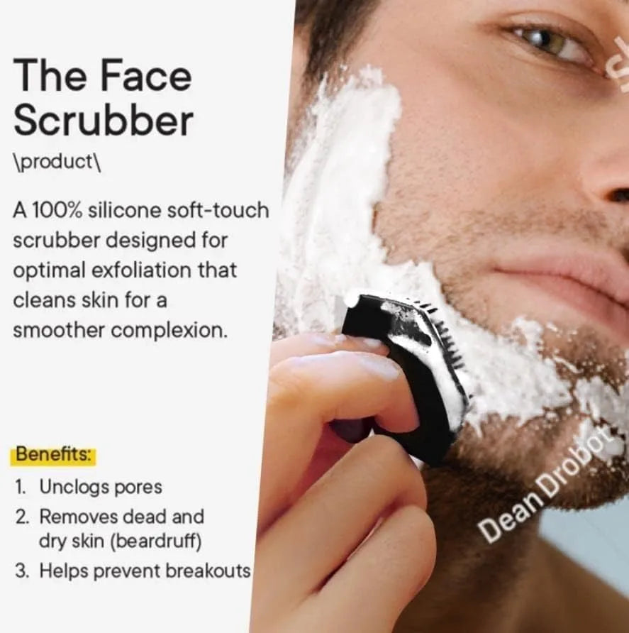 Mini Silicone Face Scrubber for Men - Deep Cleansing