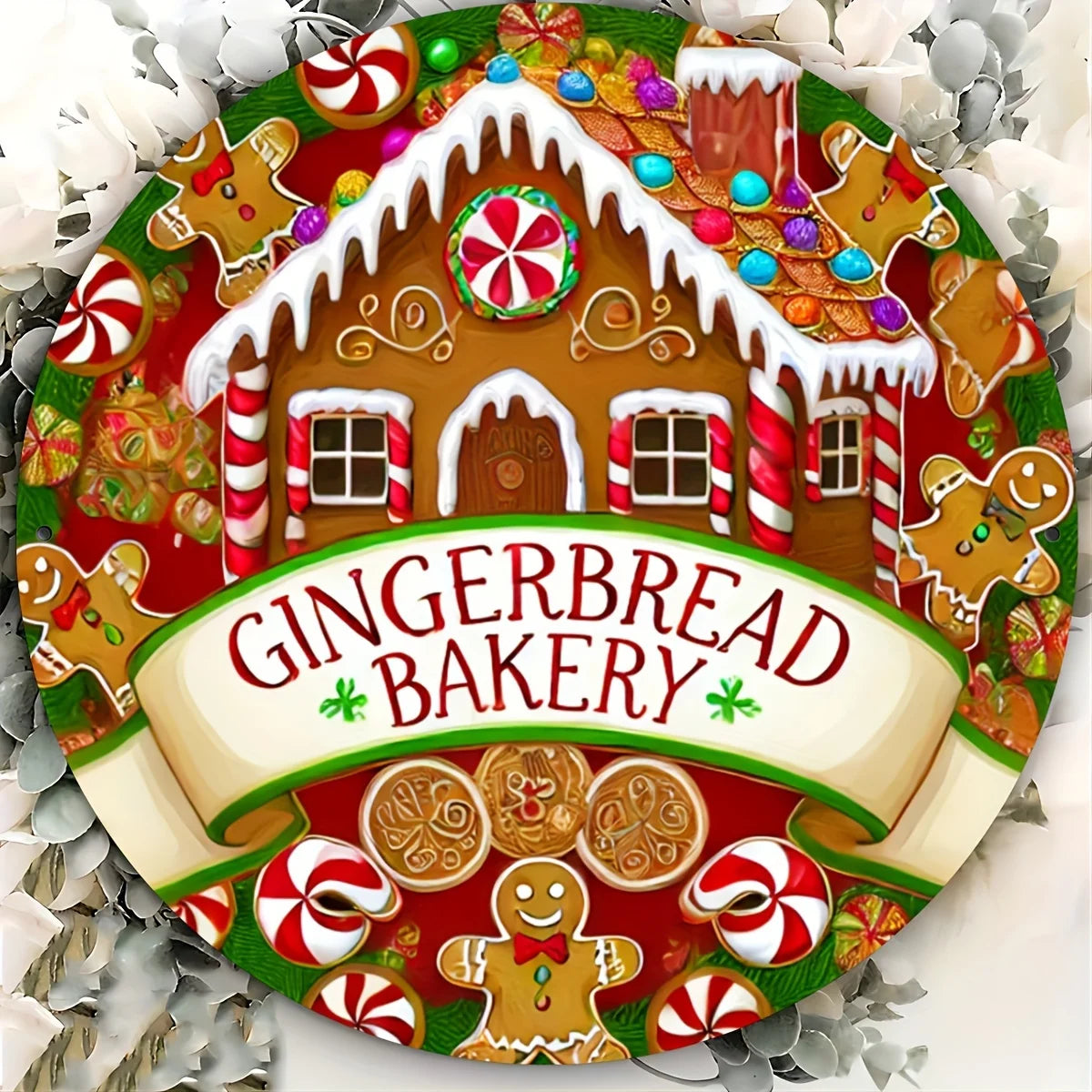 Gingerbread House Wooden Welcome Sign