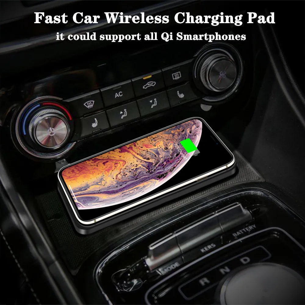 15W Fast Wireless Car Charger Pad - Anti-Slip