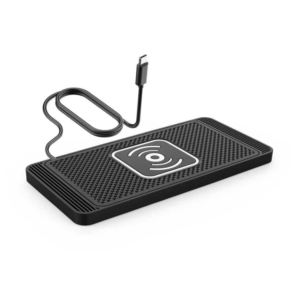 15W Fast Wireless Car Charger Pad - Anti-Slip